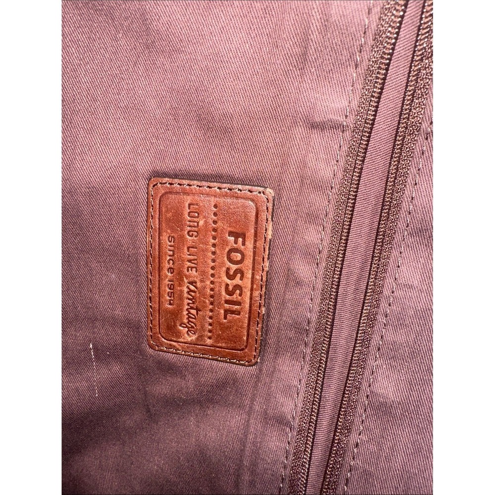 Fossil‎ vintage Leather Shoulder Bag brown with dust bag - Picture 8 of 16